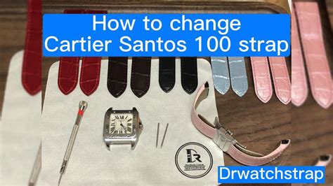 how to change cartier santos watch strap|cartier santos 100 chrono.